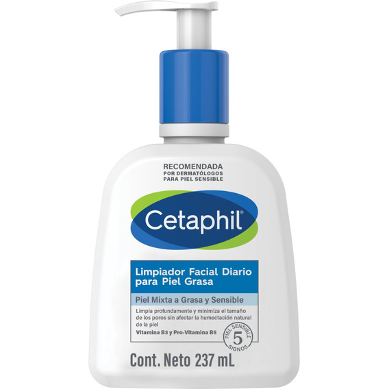 Gel Cetaphil Limpiador Facial Diario 237 Ml Momento de aplicación Día/Noche Tipo de piel Grasa