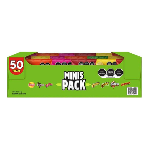 Surtido De Botanas Sabritas Minis Pack Con 50 Pzas