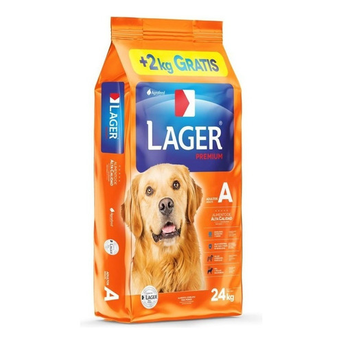 Alimento Lager Premium Lager para perro adulto en bolsa de 24kg