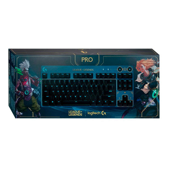 Teclado Gamer Logitech Pro Keyboard Lol 2 Gx Blue Rgb Black