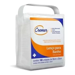 Toalha Para Limpeza Banho Cama Cremer 100 Unidades