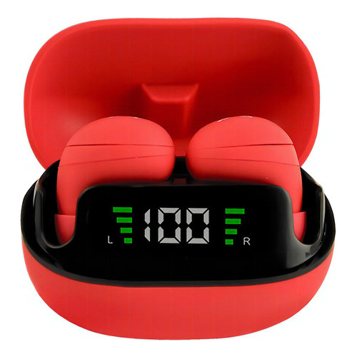 Audifonos Inalambricos Intrauriculares Tws Mini Beats Perfec Color Rojo