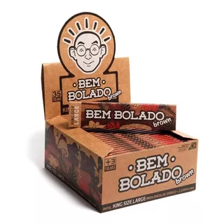 Caixa Seda Bem Bolado Brown Large King Size C/ 50 Unidades