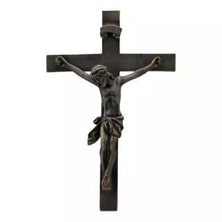 Imagem Crucifixo De Parede Barroco 39cm Inquebrável