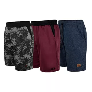 Combo 3 Bermudas De Moletom Moda Masculina Casual