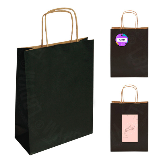 12 Bolsas Papel Kraft 22 X 27 Regalo Corporativa