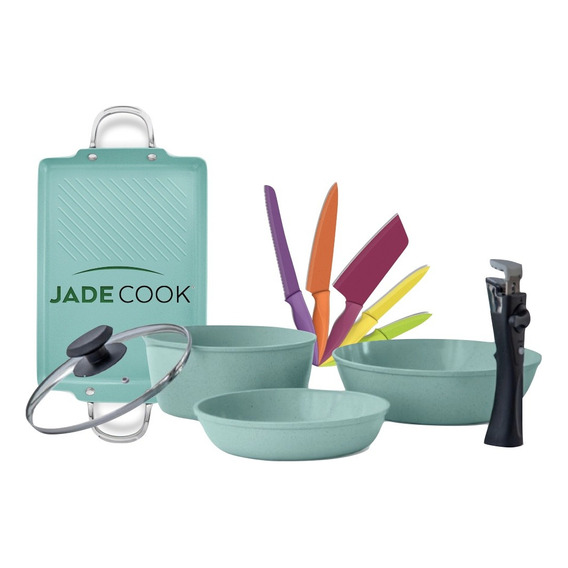 Jade Cook Smart + Comal + Utensilios - Set 11 Pzs Cv Directo
