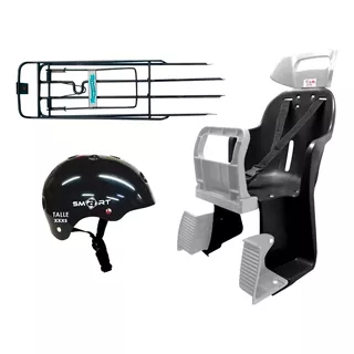 Silla Bebé + Porta Equipaje Acero + Casco Bici Richard Bikes