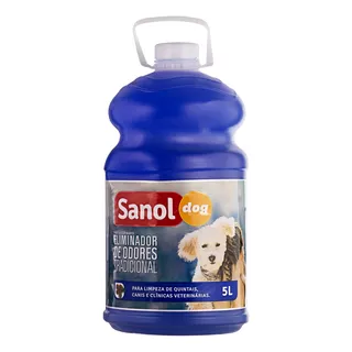 Limpador Sanol Dog Eliminador De Odores Tradicional Uso Veterinário Em Galão 5l