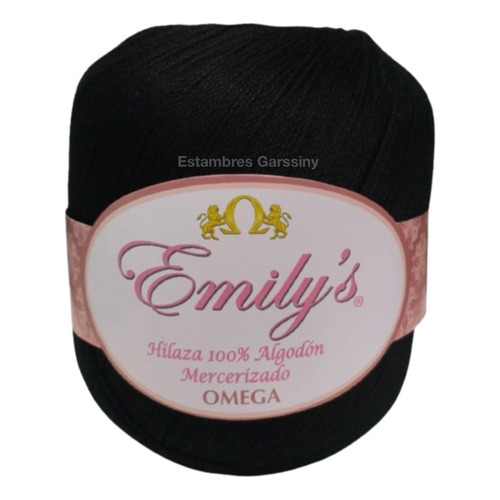 Hilaza Emily's Omega 100% Algodón Bola De 150g Color Negro