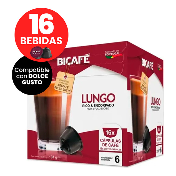 Cápsulas Bicafé Café Lungo Compatible Dolce Gusto Ub