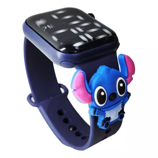 Relógio Digital Infantil Stitch Resistente À Água