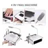Set Torno Uñas 30000rpm+ Aspirador+ Lampara Uv + Led /4 En 1 Blanco