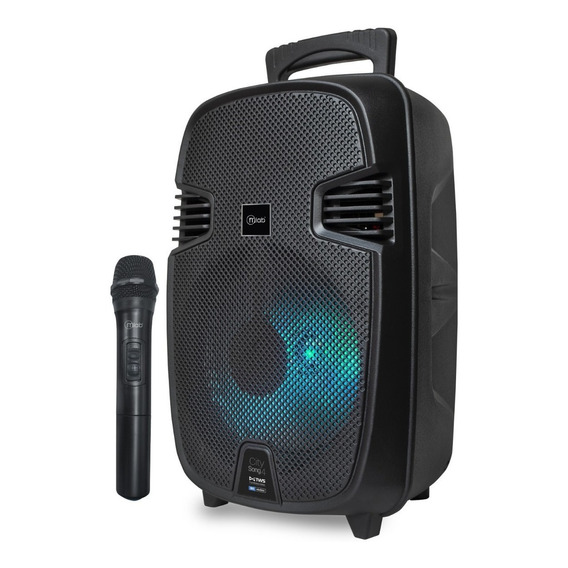 Parlante Karaoke City Song 4 Mic Inalámbrico 8 Tws, Bt, Usb Color Negro