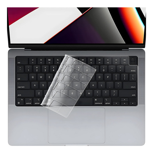 Protector de teclado para Macbook Pro Max 14 Mod A2918 A2992 M3, color silicona transparente