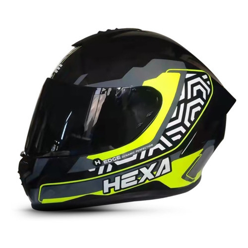 Casco Integral Edge Frankie Hexa Con Certificado Dot Motos Color Verde Tamaño del casco M