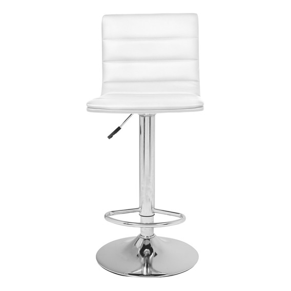 Mirel MISBA01 Silla Altura Ajustable Con Reposapié Y Respaldo Color Blanco