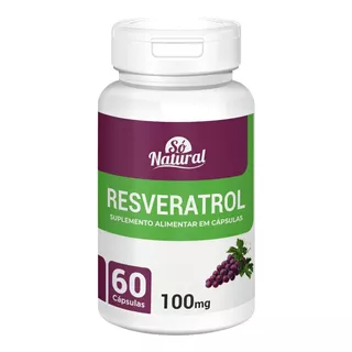 Resveratrol 100 Mg 60 Cápsulas Só Natural Sabor