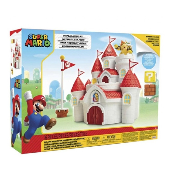 Figuras Super Mario - Castillo Del Reino Champiñón - Deluxe 