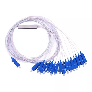 10x Splitter 1 X 16 Sc/upc Sm Plc 0.9mm 1.5m  Divisor Fibra