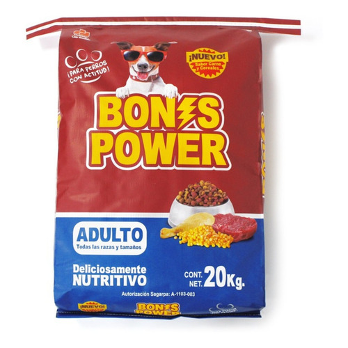 Alimento Bones Power para perro adulto todos los tamaños sabor mix en bolsa de 20kg