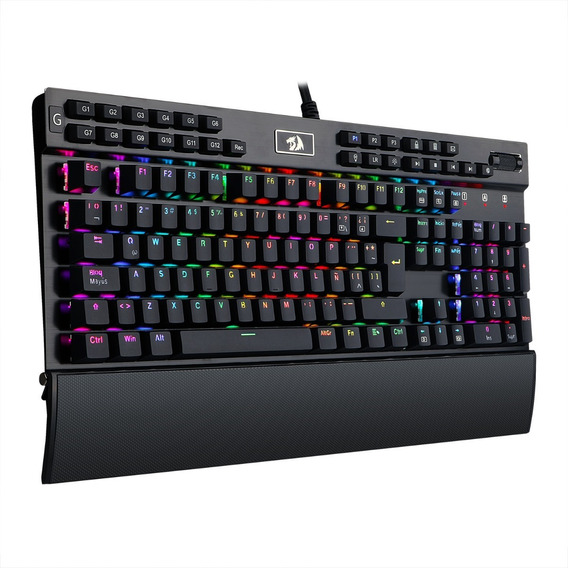 Teclado Gamer Redragon Yama K550 Purple Español Negro Rgb Idioma Español Latinoamérica