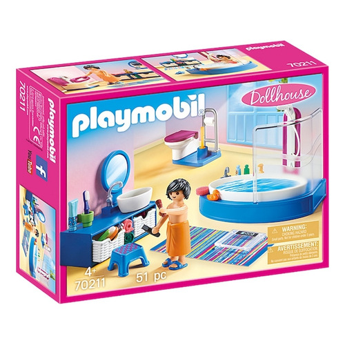 Playmobil Dollhouse Baño 51 Piezas Sharif Express 70211