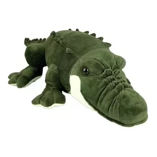 Pelúcia Crocodilo Grande Jacaré Verde 80cms De Comprimento