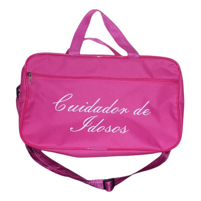 Bolsa Para Cuidador De Idosos Com Alça De Mão E Ombro Rosa