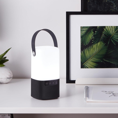 Lampara Led Velador Portatil Donata Negra Tl2000 Bateria Mks