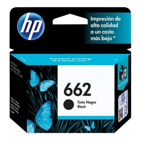 Cartucho De Tinta Hp 662 Negra Original