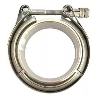 Kit V-band V-clamp 3 Polegada Inox + Par Flanges Escapamento