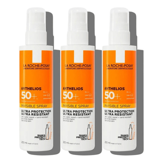 Combo X3 La Roche Posay Anthelios Fps50+ Spray 200 Ml