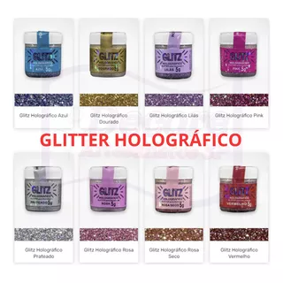 Glitter Holográfico Decoração Glitz Comestível Várias Fab