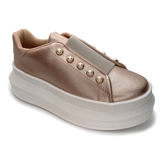 Tenis Halsch Gold Rose Mujer Plataforma Moda Casual Comodos