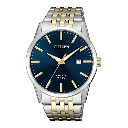 Reloj Citizen Hombre Clasico Bi500681l Color De La Malla Plateado/dorado Color Del Bisel Plateado Color Del Fondo Azul Oscuro