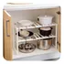 Mueble Organizador Estante Cocina Baño Ajustable 50 A 70 Cm Color Blanco