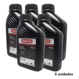 5 Un. Óleo 2 Tempos Oregon P/ Roçadeira / Motosserra 500ml