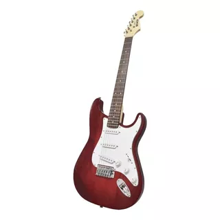 Guitarra Eléctrica Newen St St Newen De Lenga Red Wood Laca Poliuretánica Con Diapasón De Palo De Rosa