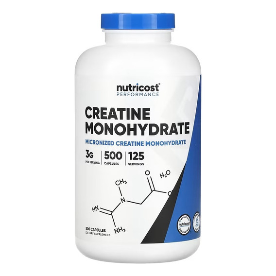 Creatine Monohydrate Nutricost Mejora Rendimiento 500 Cap