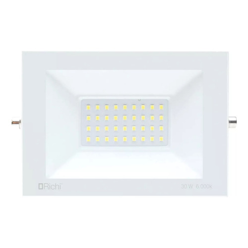 Reflector Proyector Led Richi 30w Ip65 Floodlight 2700 Lm Color De La Carcasa Blanco Color De La Luz Blanco Frío