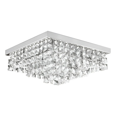 Lampara Plafon Lluvia Cristal 5 Luces Led Piazza Pal Cromo