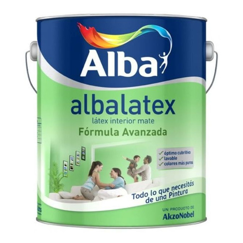 Alba Premium  Albalatex Mate pintura latex interio 1lt color blanco