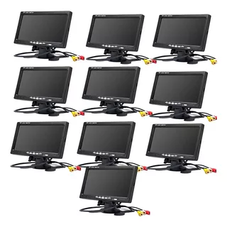 Pack 10 Monitores Tft Lcd 7 Pulgadas 2 Entradas De Video