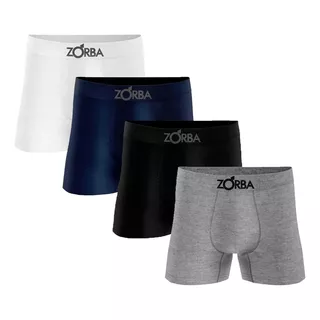 Kit 4 Cueca Boxer Algodão Sem Costura Box Atacado Zorba Box