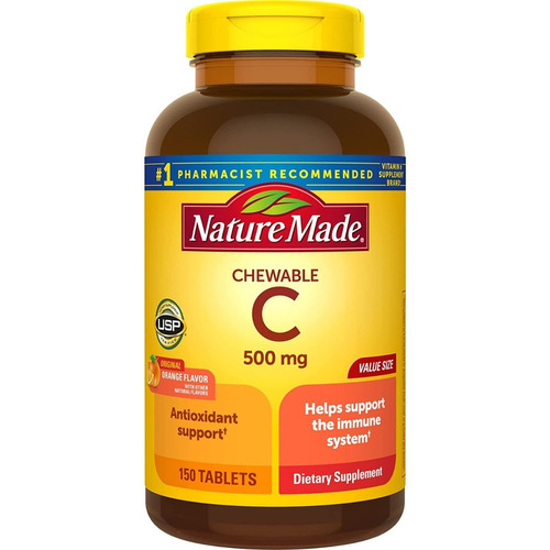 Nature Made Masticable Vitamina C 500 Mg Naranja 150 Pzas