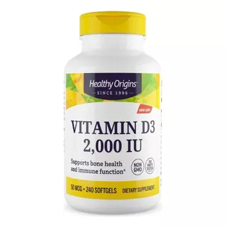 Vitamina D3 2.000ui 240 Softgels Healthy Origins