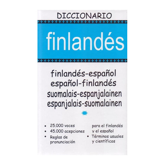 Diccionario Finlandes - Español / Español - Finlandes, De Libreria Universitaria De Barcelona. Editorial Lu Libreria Universitaria, Tapa Dura En Español, 2016