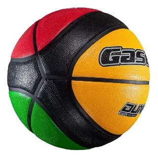 Balón Basketball Multicolor Dunk No. 7 Gaser Color Amarillo, Verde, Negro Y Rojo