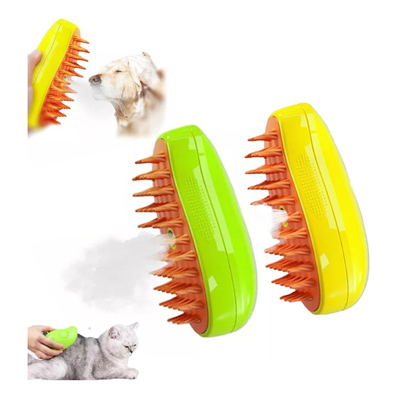 2pz 3in1 Depilación Cepillo De Vapor Para Gato/perro Mascota